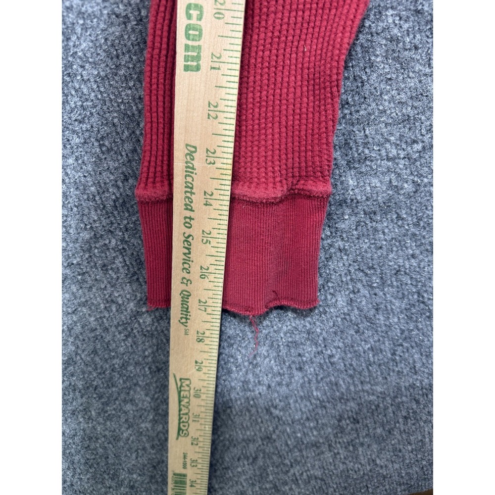 Aeropostale Cropped Top Sweater Women's XL Red Waffle Knit Spell-out Vintage Y2K - Picture 7 of 10